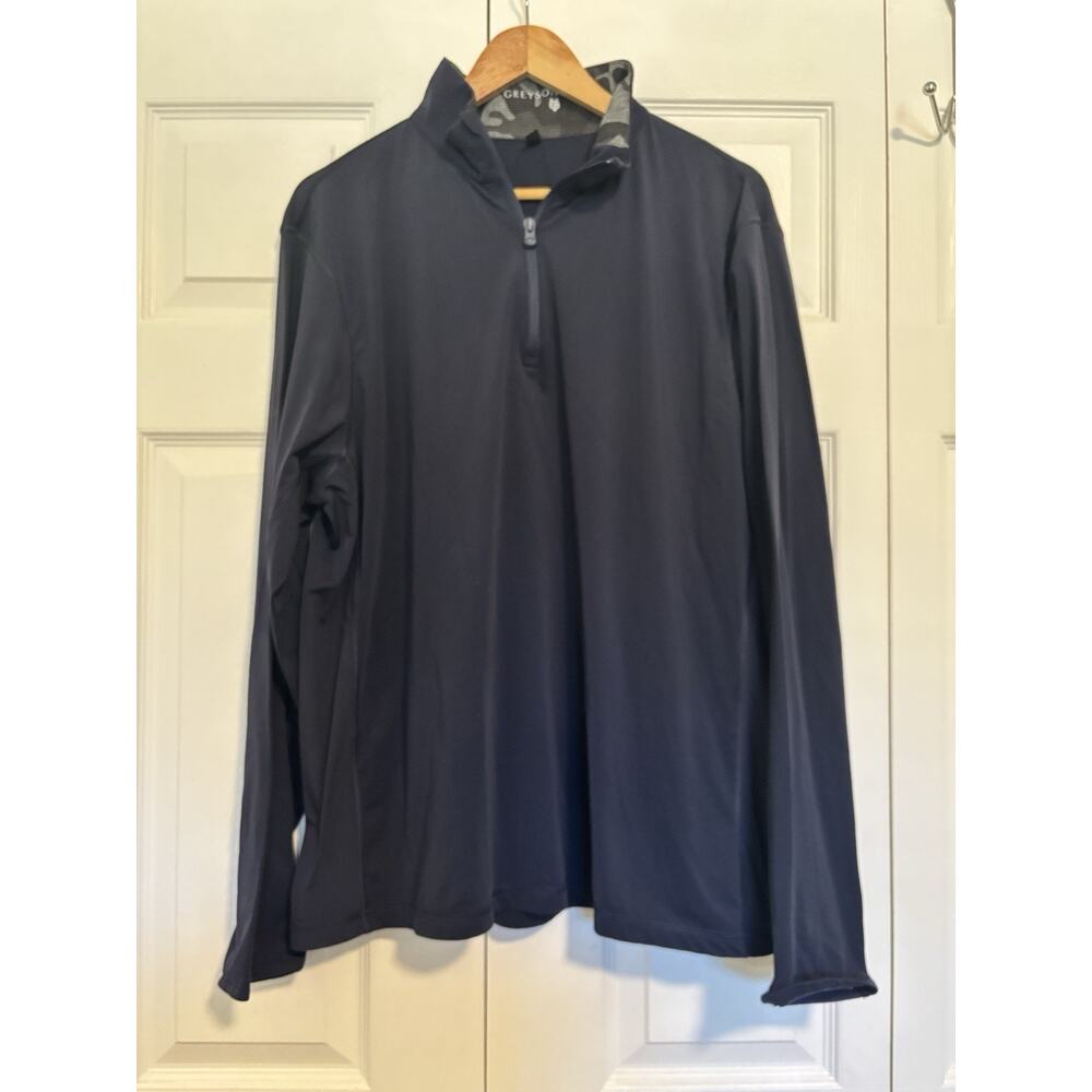 Men’s Greyson XL Navy Long Sleeve Pullover Polo Top Size XL